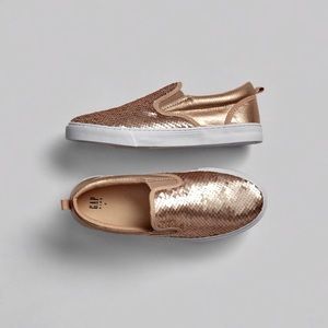 Gap Kids Flippy Slide-on Sz 12 - rose gold sequin